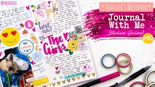 JOURNAL WITH ME #60 *Traveler&#39;s Notebook* USING UP YOUR STICKERS