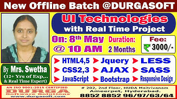 UI Technologies Offline Training @ DURGASOFT