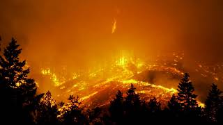 STUNNING 4K Footage of Oregon Interstate 5 Milepost 97 Wildfire