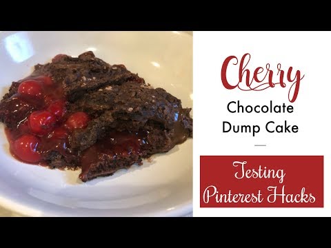 Testing Pinterest Hack | Cherry Chocolate Dump Cake