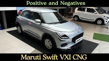Positive & Negatives of Swift VXI CNG 2024 | What about Safety ? | First on YouTube