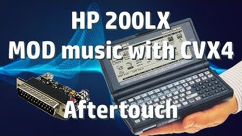 HP200LX plays Aftertouch MOD file with CVX4 COVOX clone and Mod Master XT v26