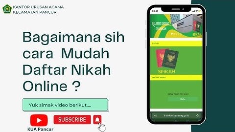CARA DAFTAR NIKAH ONLINE MUDAH (SIMKAH WEB) YUK SIMAK!!!