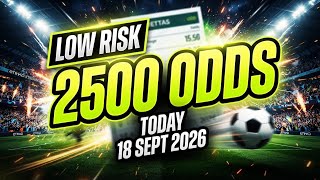 Football Predictions Today | FREE Betting Tips | 2500 Odds 🔥 | Over 1.5 Goals.