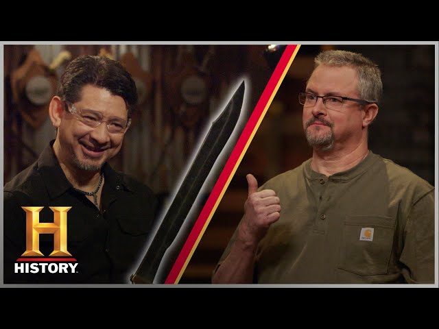 Forged in Fire: Beat the Judges: SAW BLADE SWORD CHALLENGE (Season 1) | History class=