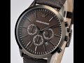 EMPORIO ARMANI AR2462 MENS WATCH SPORTIVO CHRONO BROWN LEATHER エンポリオアルマーニ クロノ ブラウン レビュー メンズ