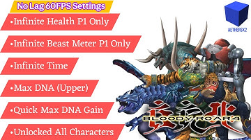 Bloody Roar 4 Aethersx2 Everything Unlocked Cheats File No Lag 60FPS Settings All Devices Working