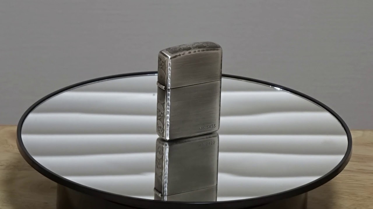 ZIPPO アーマー 限定 3面彫刻 スカル アンティークシルバー ジッポ 