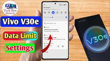 vivo v30e data limit setting, vivo v30e data limit kaise set kare