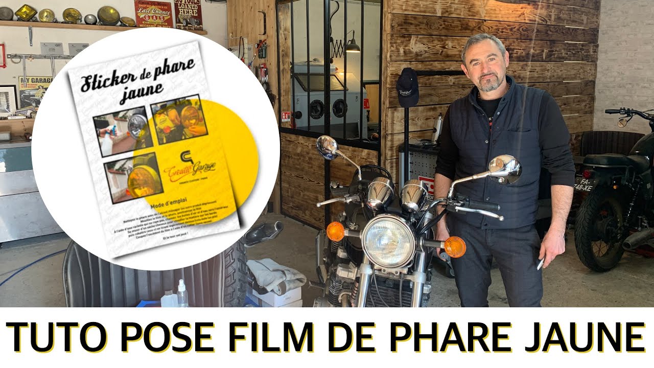 Tutoriel de Pose CreativGarage : Film de Phare Jaune pour Moto