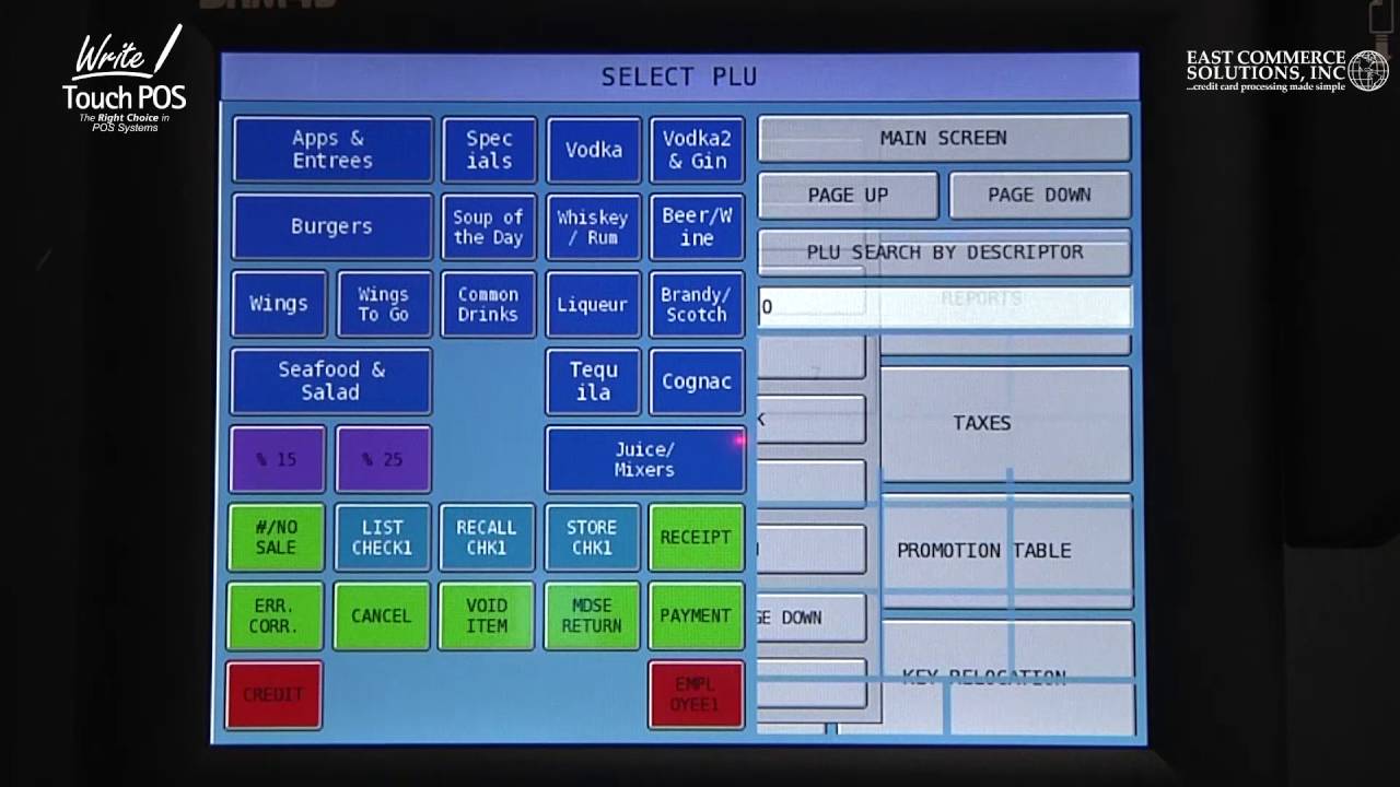 WriteTouch POS - SPS 2000 - Adjusting Modifiers - Video Reference Guide ...