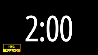 Timer 2 Minutes HD |  Soft Alarm | Black Background | TimerTube screenshot 2