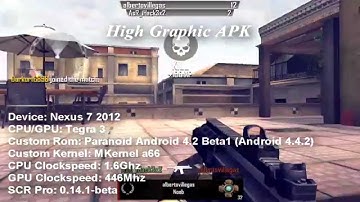 Modern Combat 4 Recording Gameplay Test: SCR Pro 0.14.1-beta High Low Graphic APK (Nexus 7, Tegra 3)