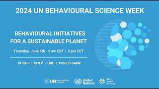 Behavioural Initiatives for a Sustainable Planet