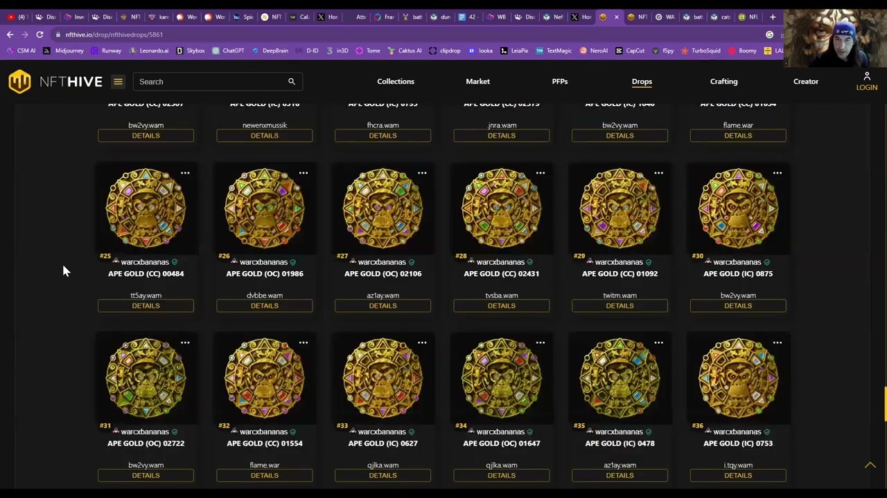 Drop it Like its Hot 44 - FUNKO POP - KarenPFP - ApeGold - NBM - WAX FEET