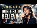 Don't Stop Believin - Journey (Lyrics Video) - AI Tribute