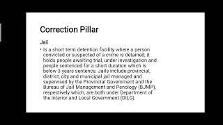 Overview about Correction Pillar