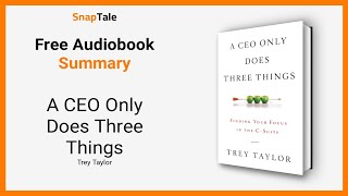 A CEO Only Does Three Things by Trey Taylor: 8 Minute Summary
