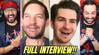 FINALLY! Tobey Maguire, Andrew Garfield, Tom Holland TOGETHER Talk Spider-Man No Way Home REACTION!!