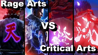 Street Fighter Critical Arts Vs Tekken Rage Arts | Super Moves