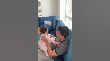 Toddler Reacts To Dad