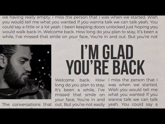 Ali Gatie - Welcome Back feat. Alessia Cara (Official Lyric Video)