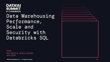 Data Warehousing Performance, Scale and Security with Databricks SQL