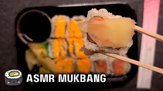 ASMR SPICY TUNA & SHRIMP SUSHI ROLLS MUKBANG EATING SOUNDS