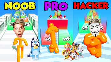 🏃Can We Go NOOB to PRO to HACKER in TALL MAN RUN?!🏃 Prezley