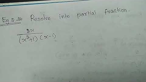 ##TN_11th_maths_example_2.26 | #Resolve_into_partial_fraction_2x/(x²+1)(x-1)