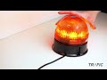 Gyrophare LEDS Orange L8 BOULE Fixation 3 POINTS Mode Rotatif