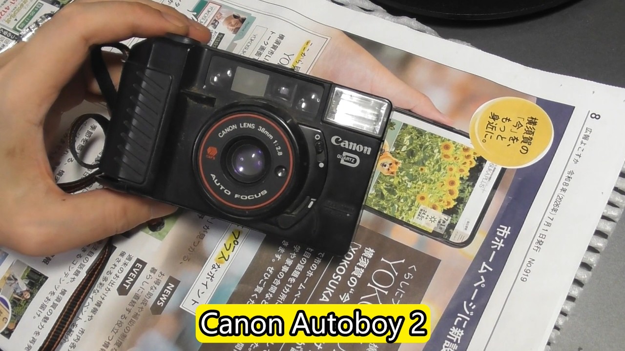 Cleaning the Canon Autoboy 2 compact film camera and checking for