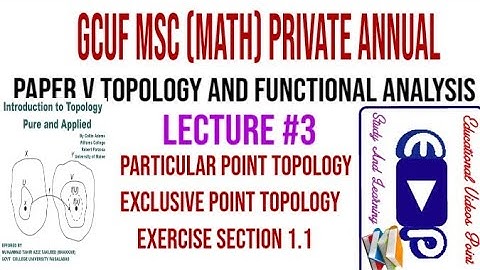 Exercise Section 1.1 introduction to topology pure and Applied by collin adams | particular point |