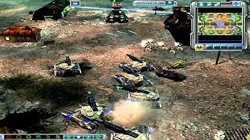 Command and Conquer 3 Tiberium Wars 4x GDI vs 4x Nod Gefecht (Mittel) Part 1