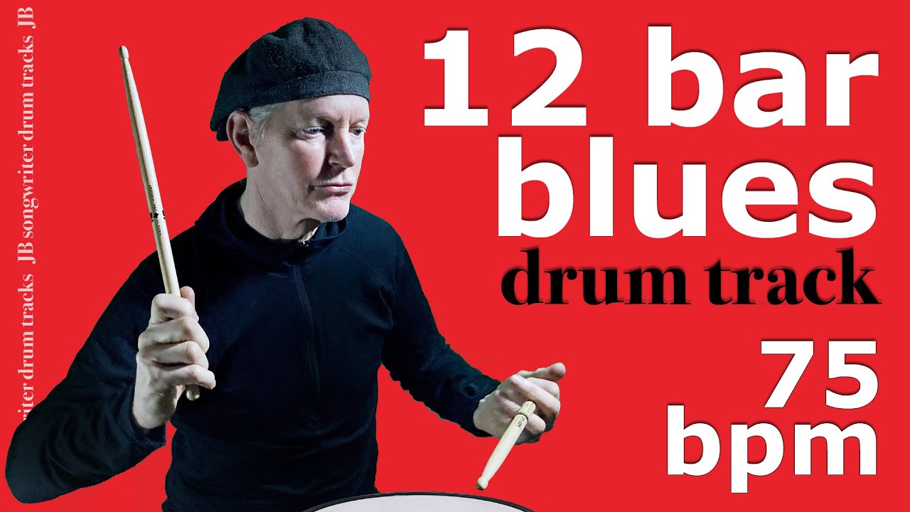 12 Bar Blues Shuffle Beat -75 bpm - Drum Backing Track - JB #37 - YouTube