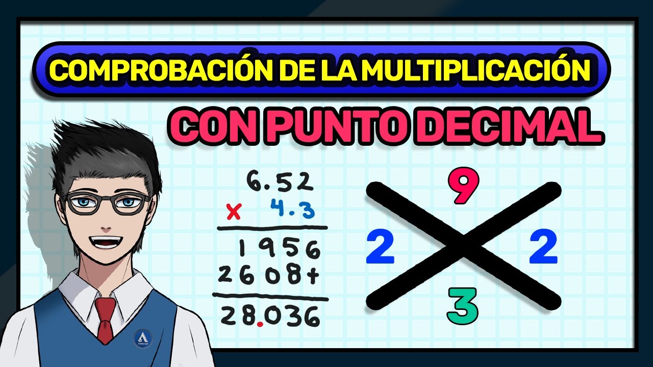 COMPROBACIÓN DE LA MULTIPLICACIÓN con PUNTO DECIMAL (Rápido) - YouTube