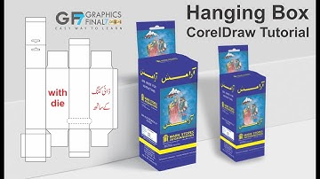 How to Create Hanging Box Design   CorelDraw 2018 Tutorial with die cutting