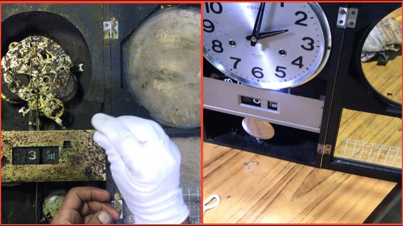 ANTIQUE 50+ YEARS OLD Seiko 30 days Pendulum JAPAN WALL CLOCK RESTORATION  😍 - YouTube