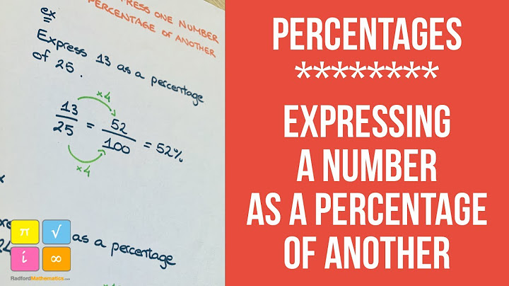 How to calculate what number is a percentage of another