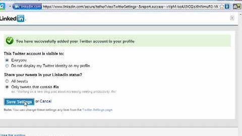 Post LinkedIn updates to Twitter and vice-versa