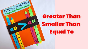 Comparing Numbers Math Working Model Easy Math Project| greater than smaller than Tlm Math |