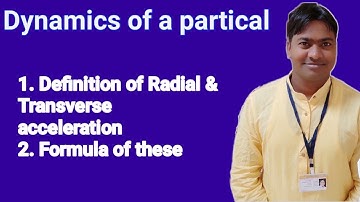 Dynamic-Radial & transverse acceleration, Formulas