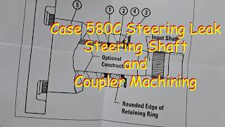 Case 580C Orbital Valve leak and Steering Coupling Machining. #backhoe