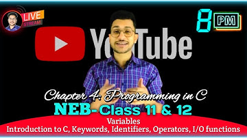 C-programming introduction and its tokens नेपालीमा | Keywords | Operators | Types | LIVE | Umesh Sir