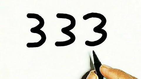 How to Draw. 333 Number turn into Easy Monkey drawing For Beginner. lettertoon