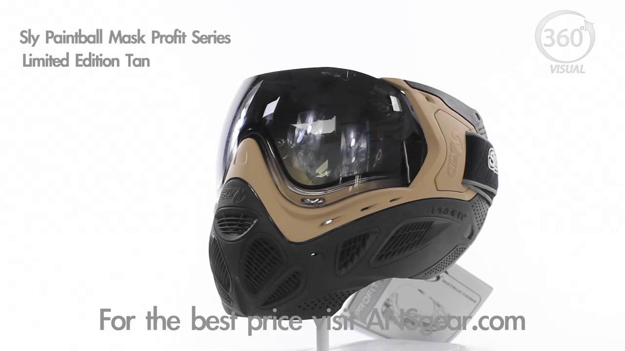 Sly Paintball Mask Profit Series Limited Edition Tan Visual 360