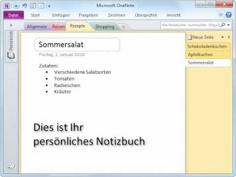 So organisieren Sie Ihre Notizen in OneNote