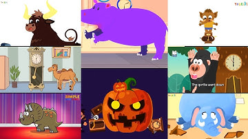 HICKORY DICKORY DOCK || 8 TYPE OF CLOCK CRASHER PARTY || NEON OUTLINE EFFECTS || EFFECT TUTORIAL