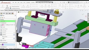 Hướng dẫn mô phỏng cơ cấu cấp phôi băng tải bàn xoay trên Solidworks-08