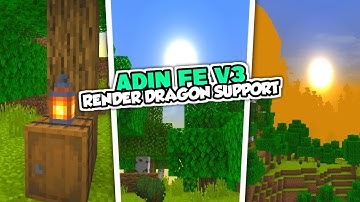 ADIN FE V3 Shader Render dragon support, ini work di Minecraft PE 1.18.30+